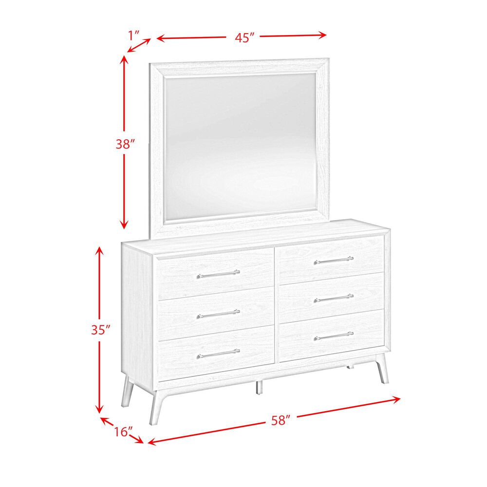 Mayberry Hill Westland Dresser and Mirror Set in Almond
, , large