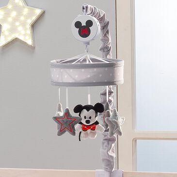 Lambs and Ivy Disney Baby Magical Mickey Mouse Musical Baby Crib Mobile in Black, Red, Gray and White, , large