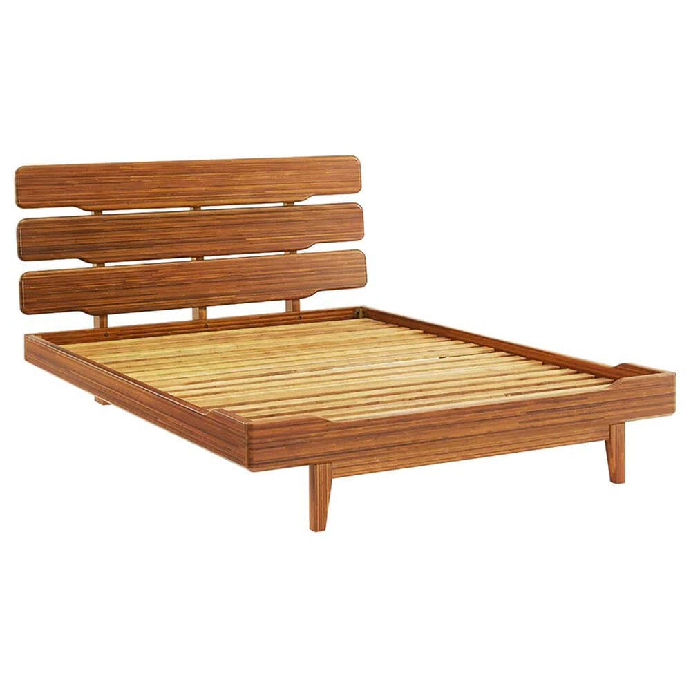 Natural Bamboo Furnishings Currant King Bedroom and Two Nightstands in Amber, , large