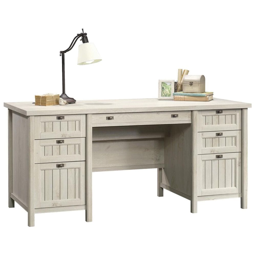 Sauder Costa Executive Desk in Chalked Chestnut, , large