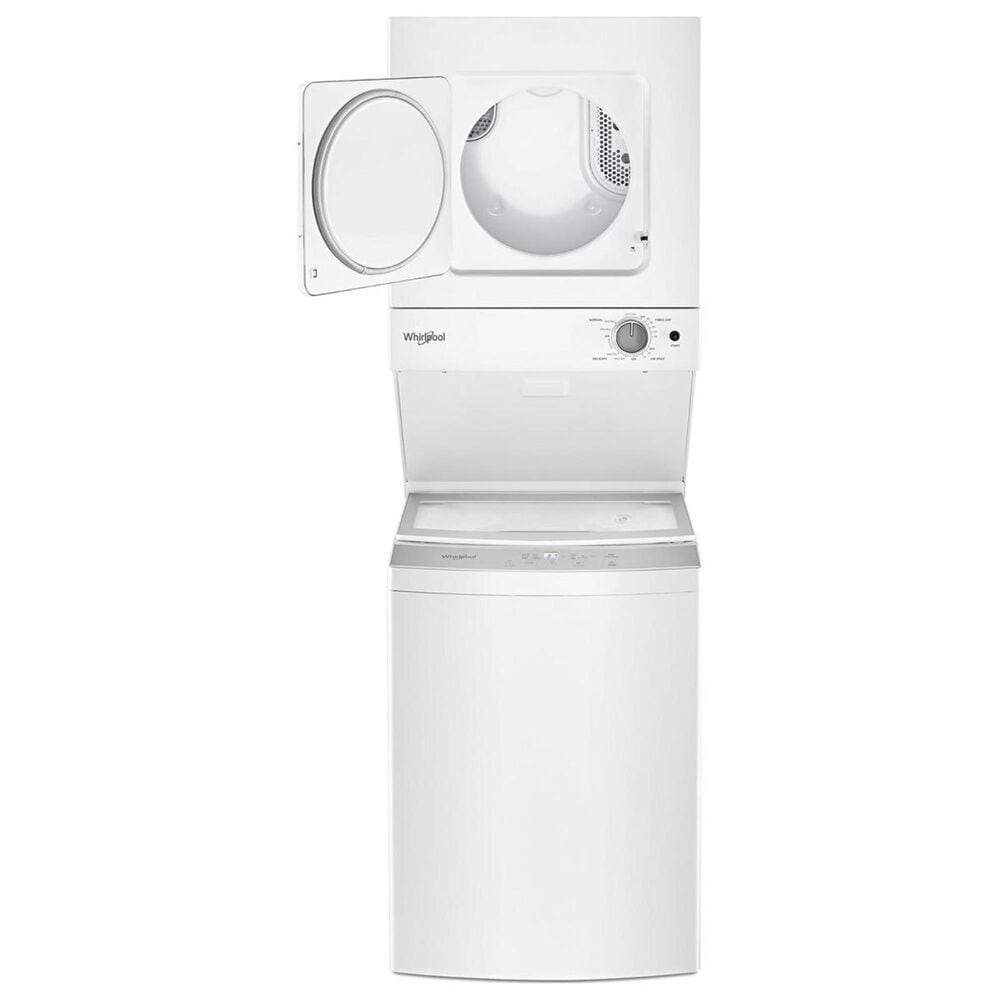 Whirlpool 1.6 Cu. Ft. Electric Stacked Laundry in White, , large