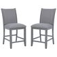Linon Home Decor Bellevue Counter Stool in Light Grey (Set of 2), , large