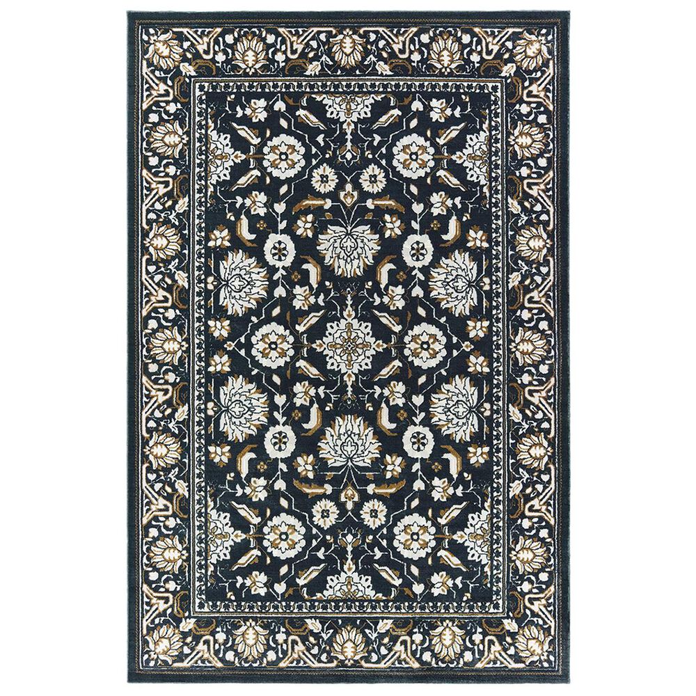 Oriental Weavers Bowen 534L 2'3" x 7'6" Navy Runner, , large