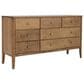 Archbold Furniture Warren 7-Drawer Dresser and Mirror in Harvest, , large