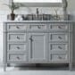 James Martin Vanities Brittany 48" Single Bathroom Vanity in Urban Gray with 3 cm Carrara White Marble Top and Rectangle Sink, , large