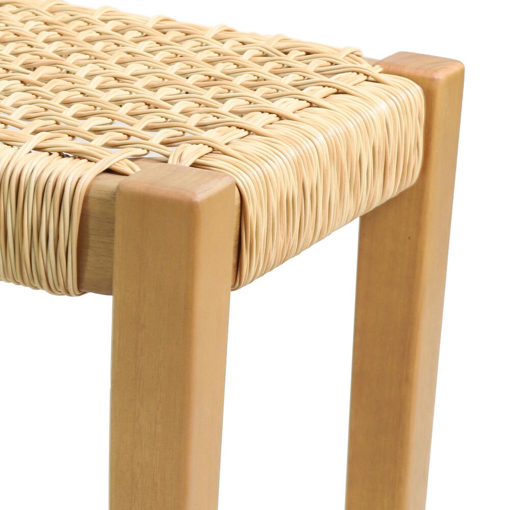 Hearth and Haven Angie Outdoor Bench in Teak and Light Brown, , large