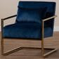 Baxton Studio Mira Arm Chair in Navy Blue, , large