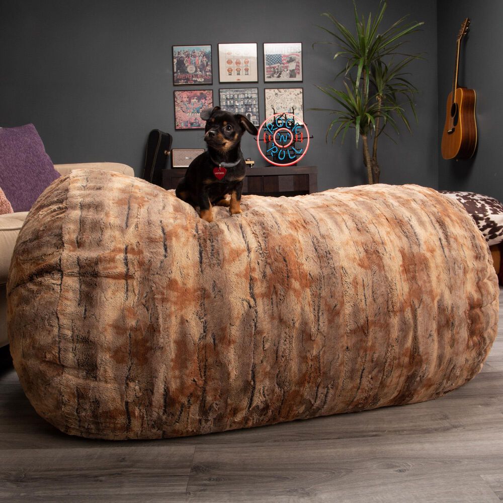 Jaxx Saxx 4&#39; Bean Bag Sofa Lounger in Red Fox, , large
