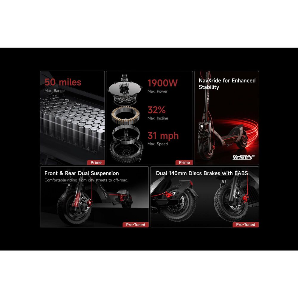 Navee NT5 Max Electric Scooter in Black, , large