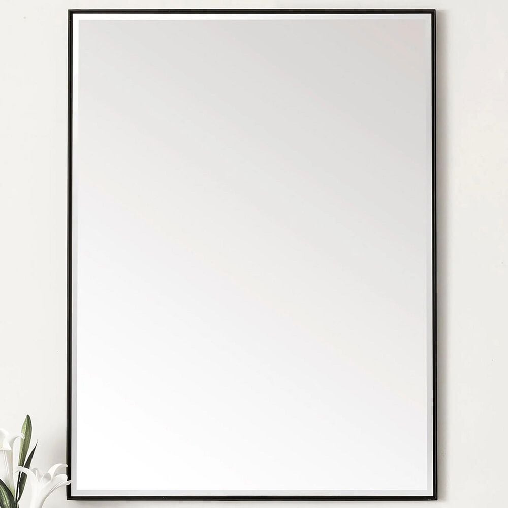 James Martin Vanities Rohe 30" Rectangular Mirror in Matte Black, , large