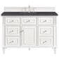 James Martin Vanities Lorelai 48" Single Vanity in Bright White with 3 cm Charcoal Soapstone Quartz Top, , large