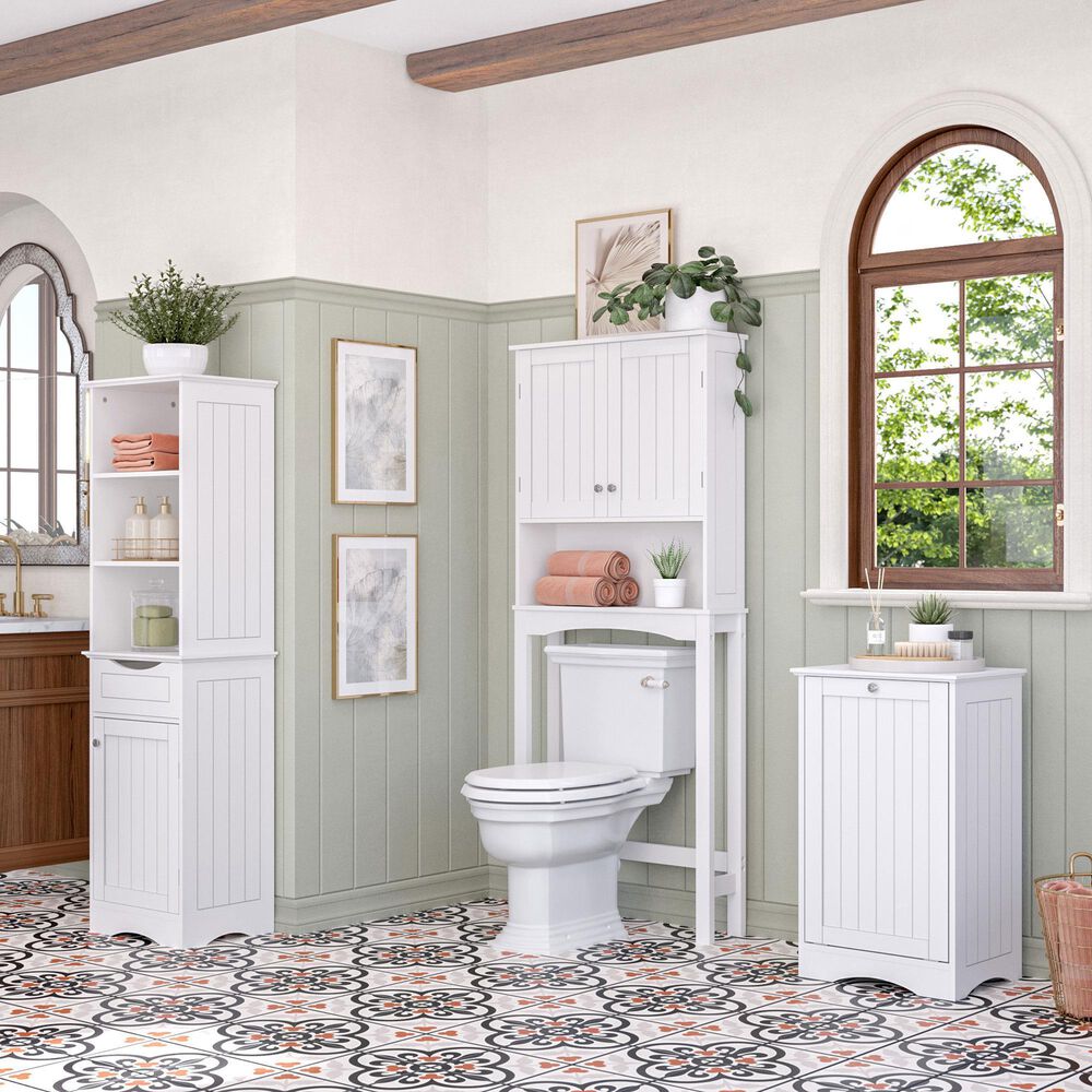 RiverRidge Home Ashland Tilt-Out Laundry Hamper in White, , large