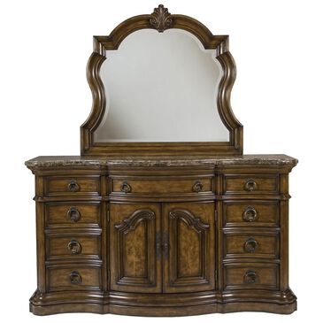 Chapel Hill San Mateo 9-Drawer Dresser and Mirror in Rich Cherry, , large