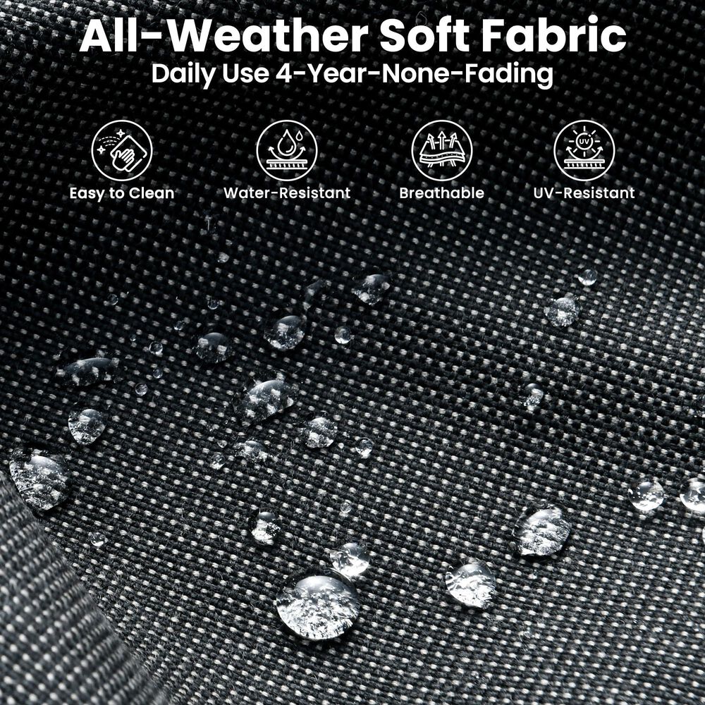 HOMLUX HOMLUX 5-Piece Outdoor Wicker Patio Furniture Set, High Back Rattan Sofa with Chairs, Ottomans &amp; Cushions in Black, , large