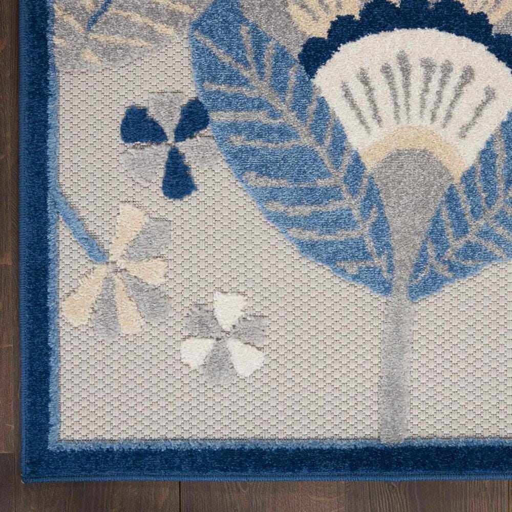 Nourison Aloha ALH25 7&#39; x 10&#39; Blue and Grey Indoor/Outdoor Area Rug, , large