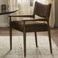 Four Hands Jayla Dining Arm Chair with Altair Mushroom Fabric in Toasted Oak, , large