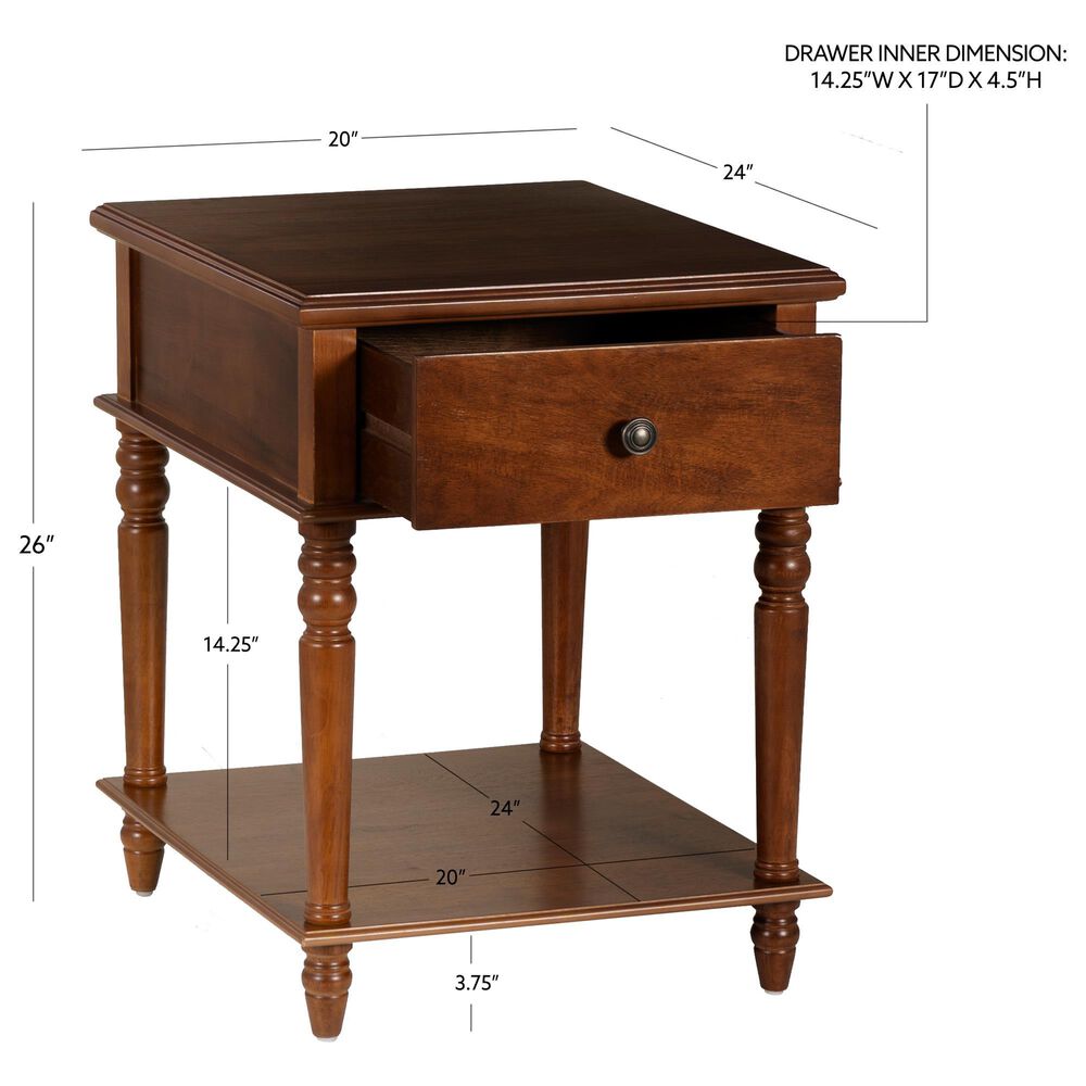 Linon Home Decor Mcghie Side Table in Hazelnut, , large