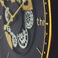 Yosemite Home Decor Matte Gear Wall Clock in Matte Grey, Silver and Gold, , large