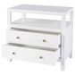 Butler Specialty Company Nora 2-Drawer Wide Nightstand with Open Shelf in Smooth White, , large