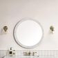 James Martin Vanities Callie 30" Round Mirror in White Mother of Pearl, , large