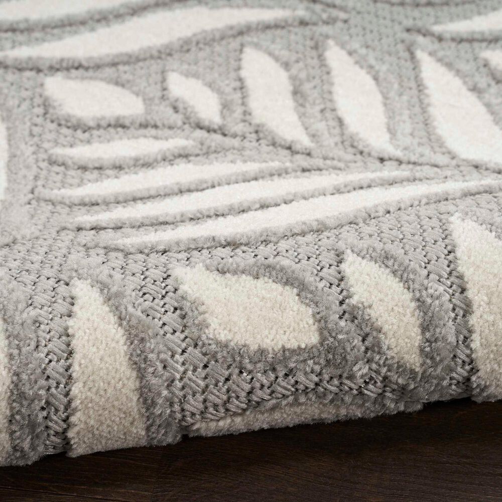 Nourison Aloha 2&#39;8&quot; x 4&#39; Grey Indoor/Outdoor Area Rug, , large