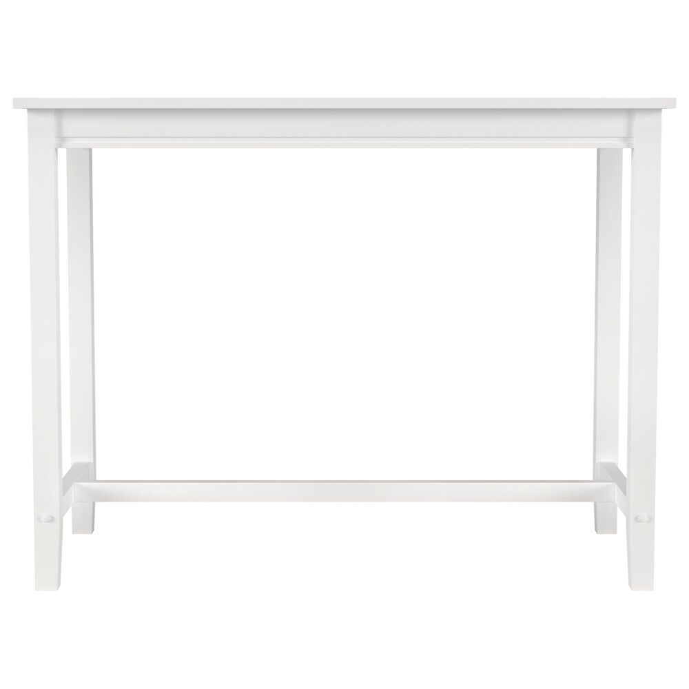 Linon Home Decor Claridge Counter Height Pub Table in Bright White - Table Only, , large