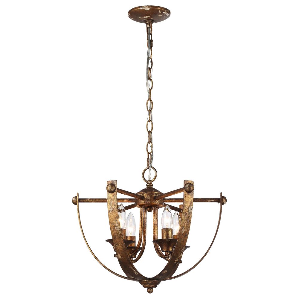 Golden Lighting Victoria 4-Light Pendant in Heirloom Gold, , large