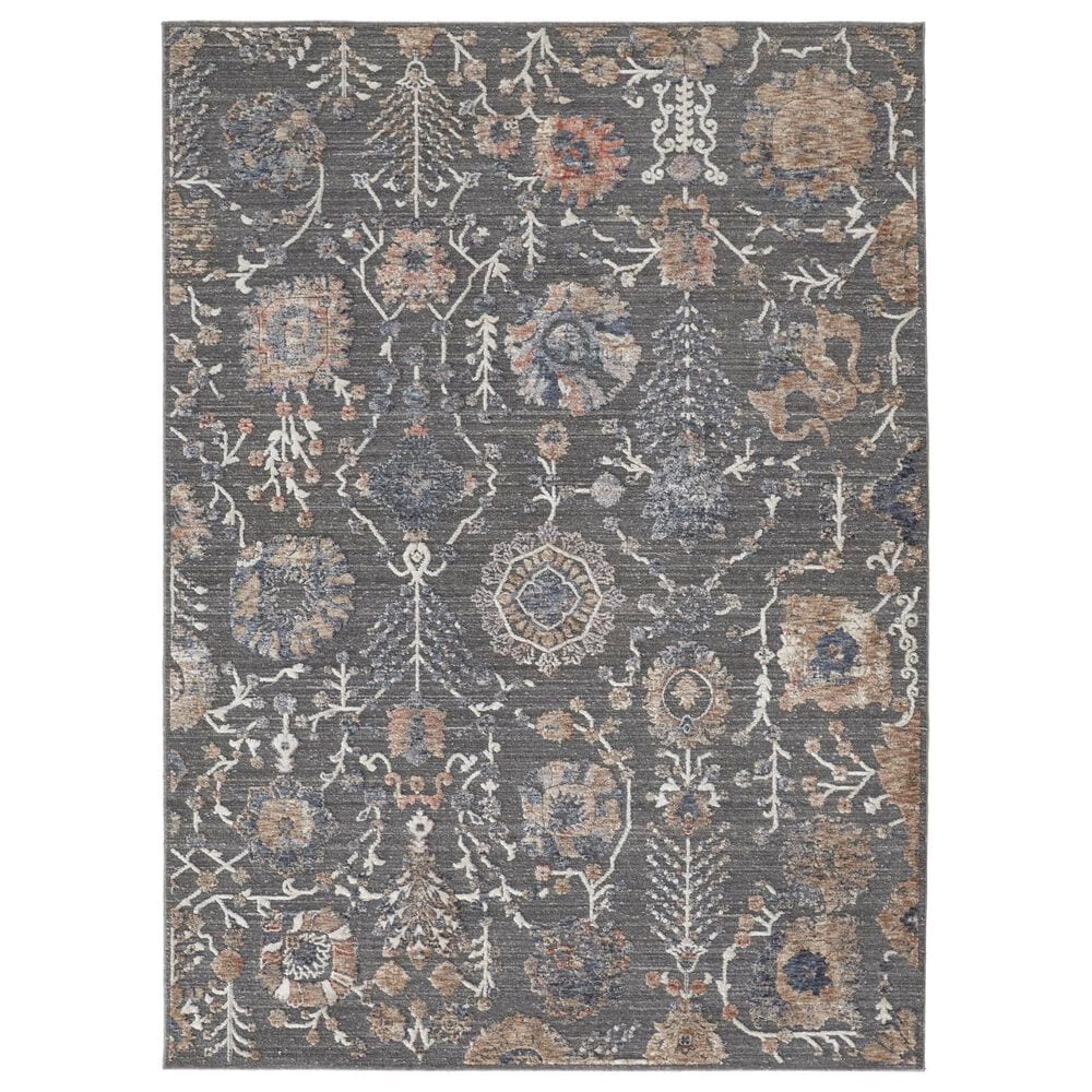 Feizy Thackery 7"10" x 9"10" Charcoal and Beige Area Rug, , large