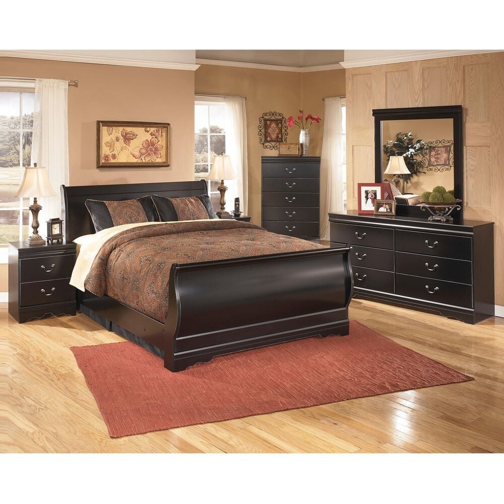 Louis Philippe Style Bedroom Furniture 4pc Set Queen Sleigh Bed