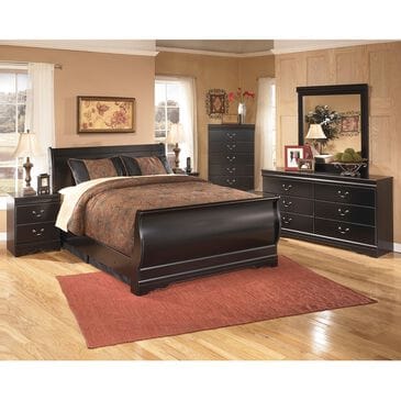Signature Design by Ashley Huey Vineyard 4-Piece Queen Bedroom Set in Black, , large