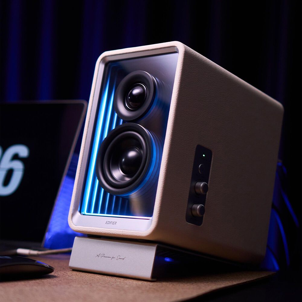 Edifier QR65 2.0 Hi-Res Audio Wireless Active Monitor Speakers Pair in White, , large