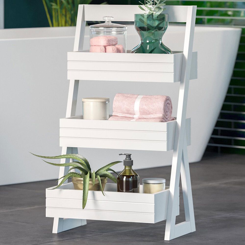 RiverRidge Home 3-Shelf Storage Caddy in White, , large