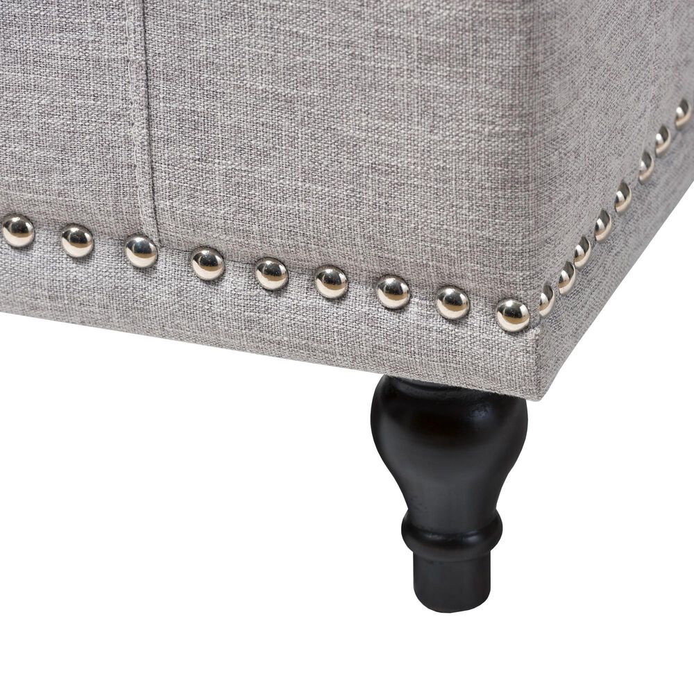 Baxton Studio Kaylee Storage Ottoman Bench in Grayish Beige, , large