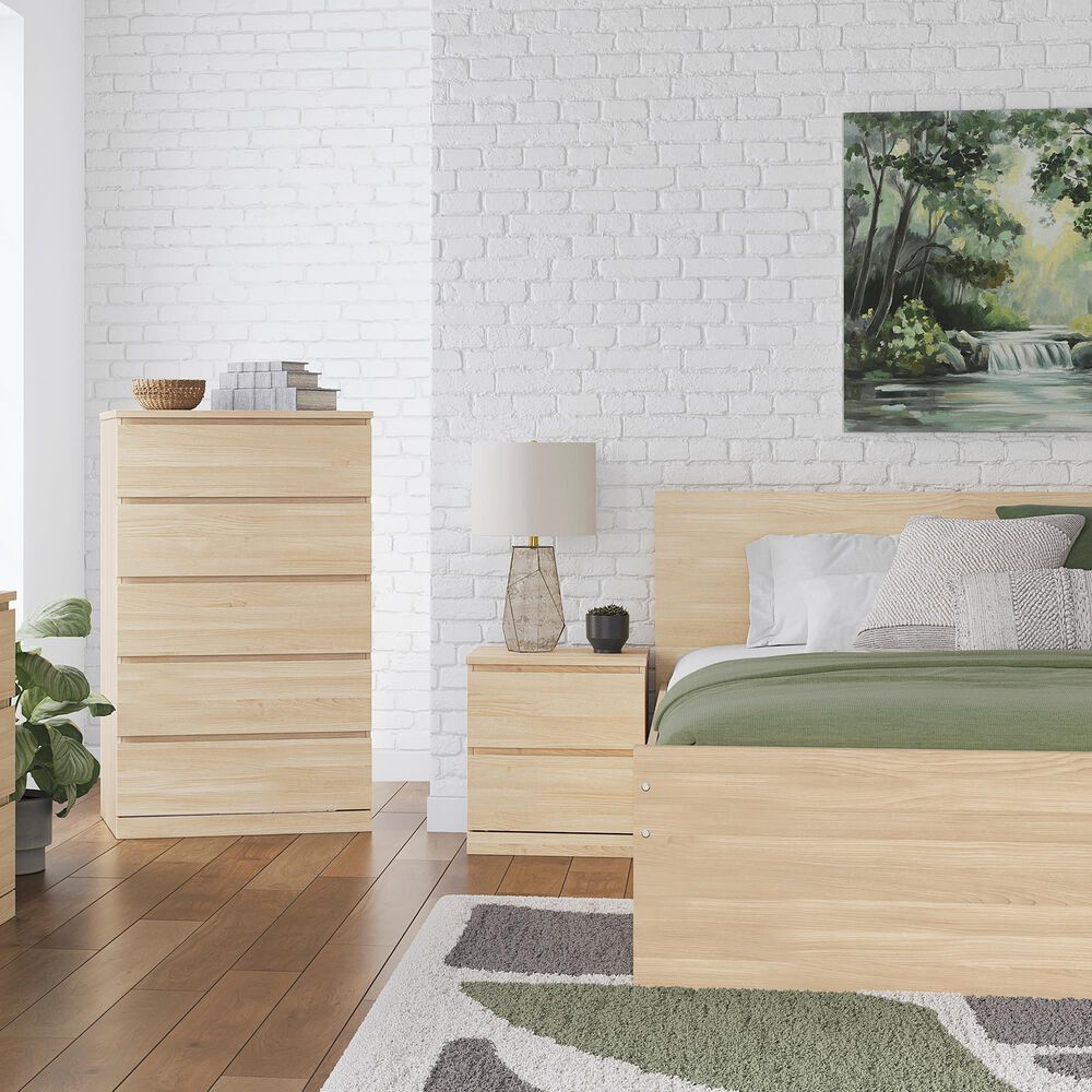 Ashley Onita Queen Panel Platform Bed with 1 Side Storage in Natural, , large