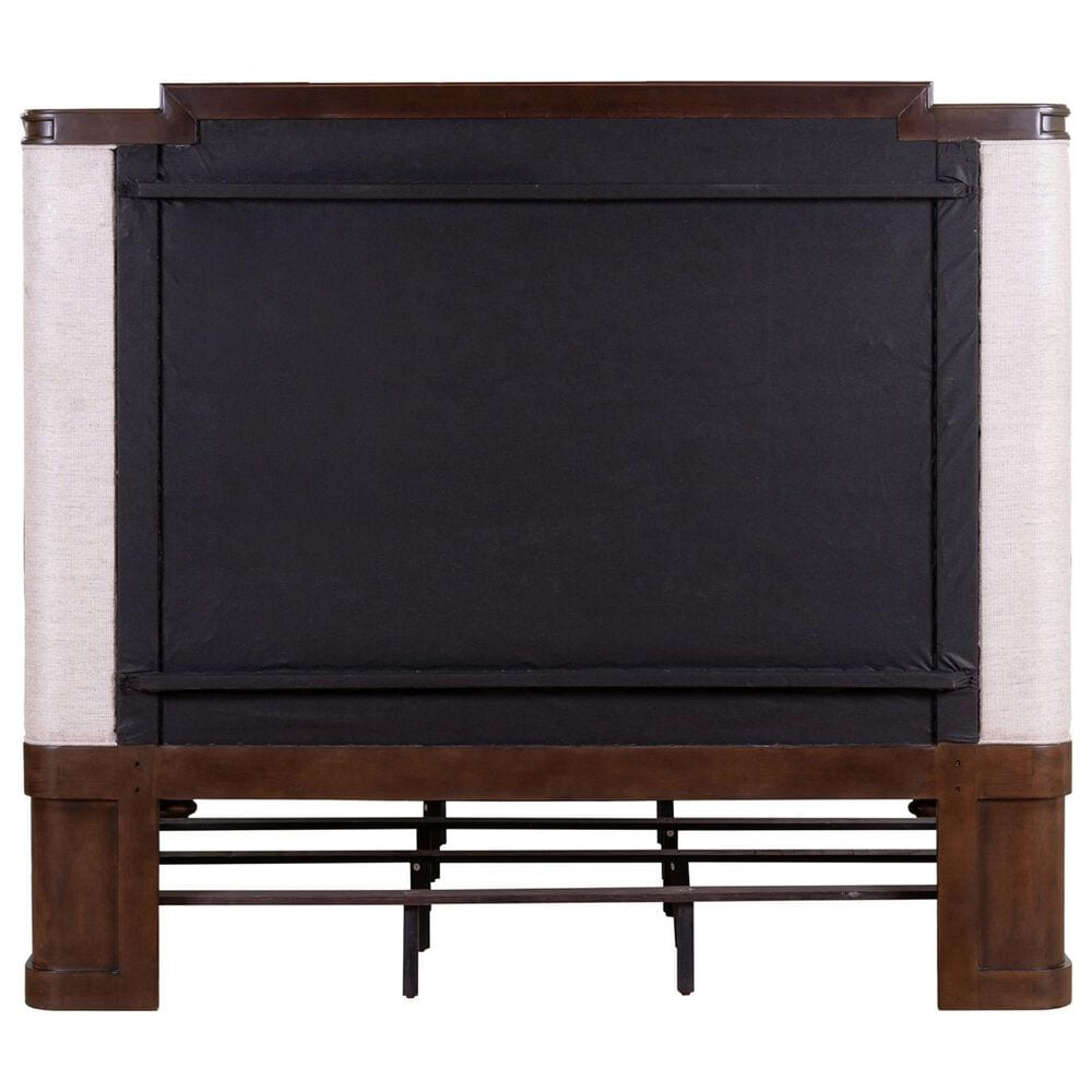 Belle Furnishings Provence Park Queen Upholstered Shelter Bed in Chateau Brown, , large