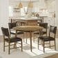Armen Living 5-Piece Round Dining Set in Walnut, , large