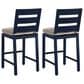 Ashley East Beach Barstool in Navy Blue (Set of 2), , large