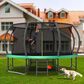 HOMLUX 14" Outdoor Trampoline in Green, , large