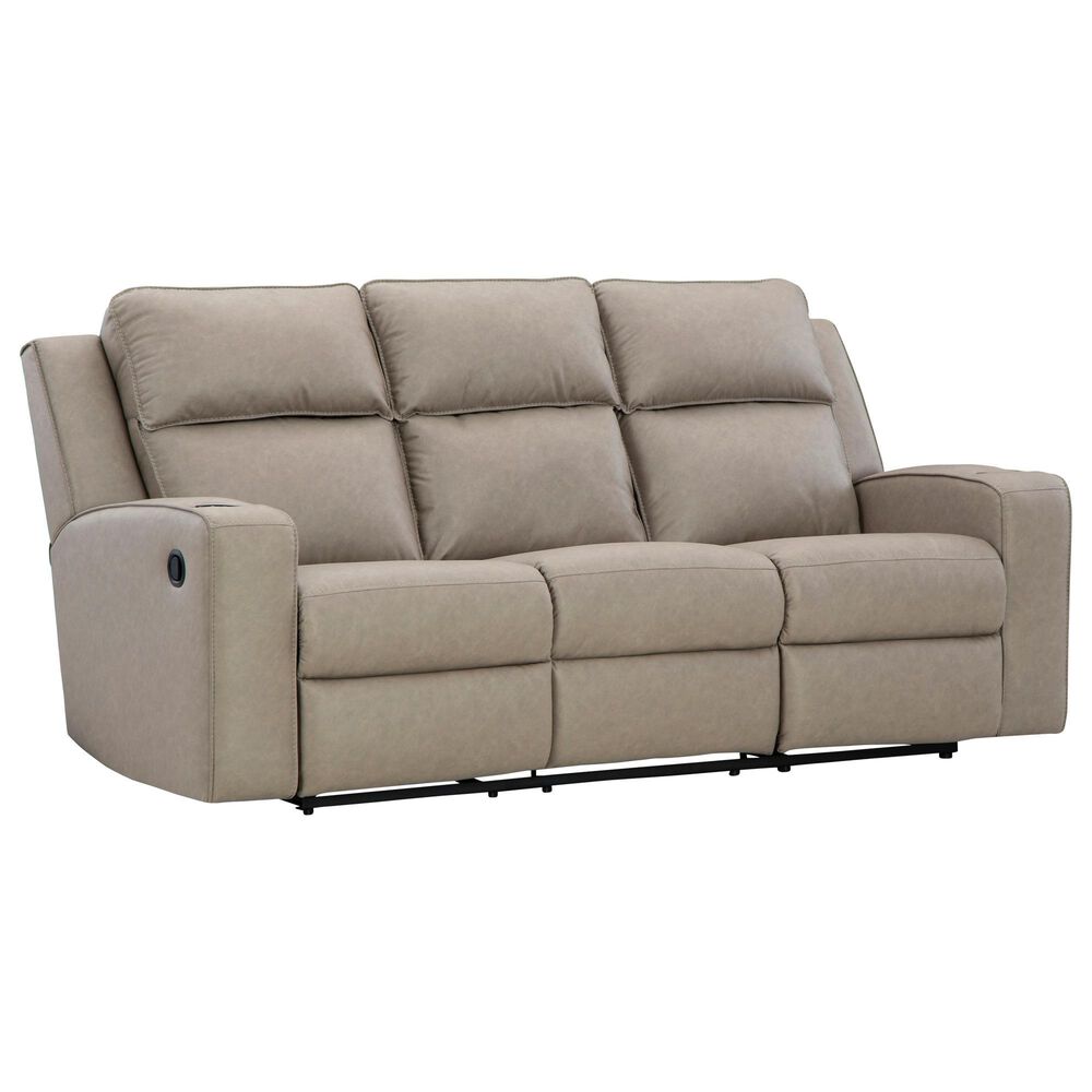 Ashley Lavenhorne Manual Reclining Sofa and Loveseat Set in Pebble, , large