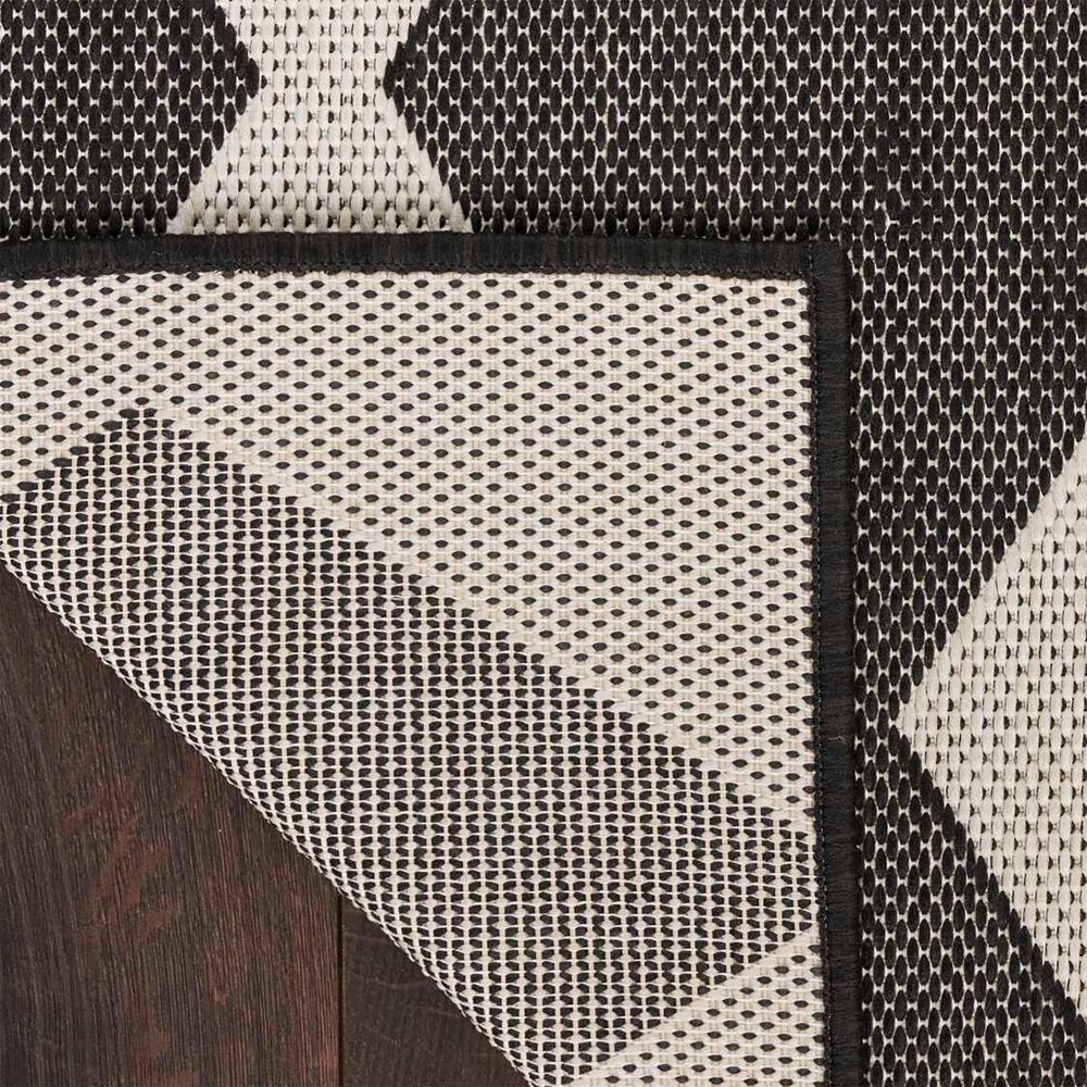Nourison Positano Geometric Black 9&#39; x 12&#39; Indoor/Outdoor Area Rug, , large
