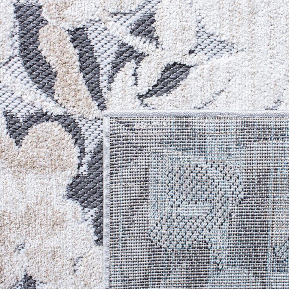 Safavieh Cabana CBN672A 2&#39;2&quot; x 8&#39; Ivory and Charcoal Indoor/Outdoor Area Performance Rug, , large