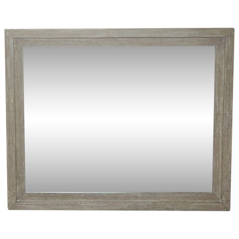Belle Furnishings Belmar Landscape Mirror in Washed Taupe, , large