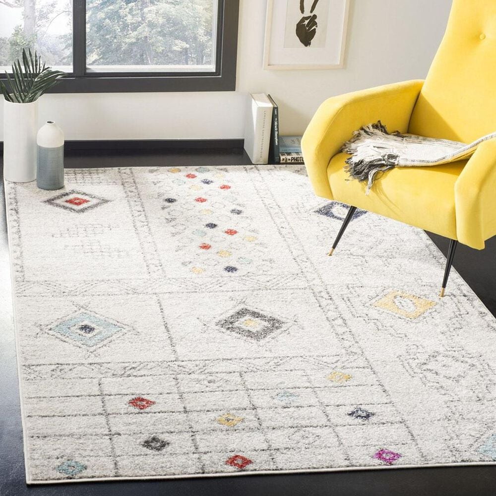 Safavieh Adirondack ADR206F 3&#39; x 5&#39; Light Grey and Aqua Area Rug, , large