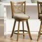Armen Living Kodi Swivel Counter Height Stool with Static Gray in Sepia Brown, , large