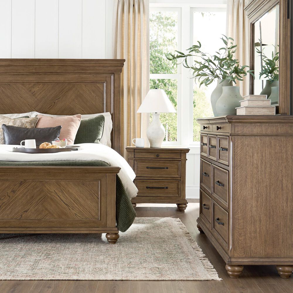Ashley Karallin California King Panel Bed  in Medium Brown, , large