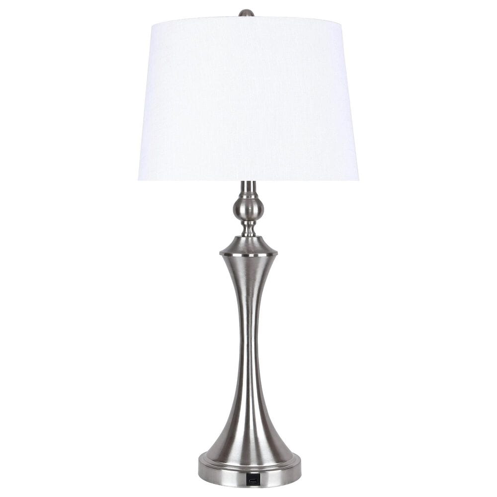 Grandview Gallery 31" Table Lamp with USB Port in Brushed Nickel NFM
