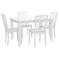 Linon Home Decor Hamlet 5-Piece Rectangular Dining Set in White, , large