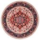 Safavieh Riviera 6"7" Round Ivory and Blue Area Rug, , large