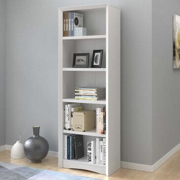 CorLiving Quadra 71" Tall Bookcase in White, , large