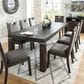 Ashley Hyndell Rectangular Dining Table in Dark Espresso Brown - Table Only, , large